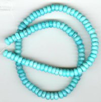 16 inch strand of 4x7mm Turquonite Rondelles